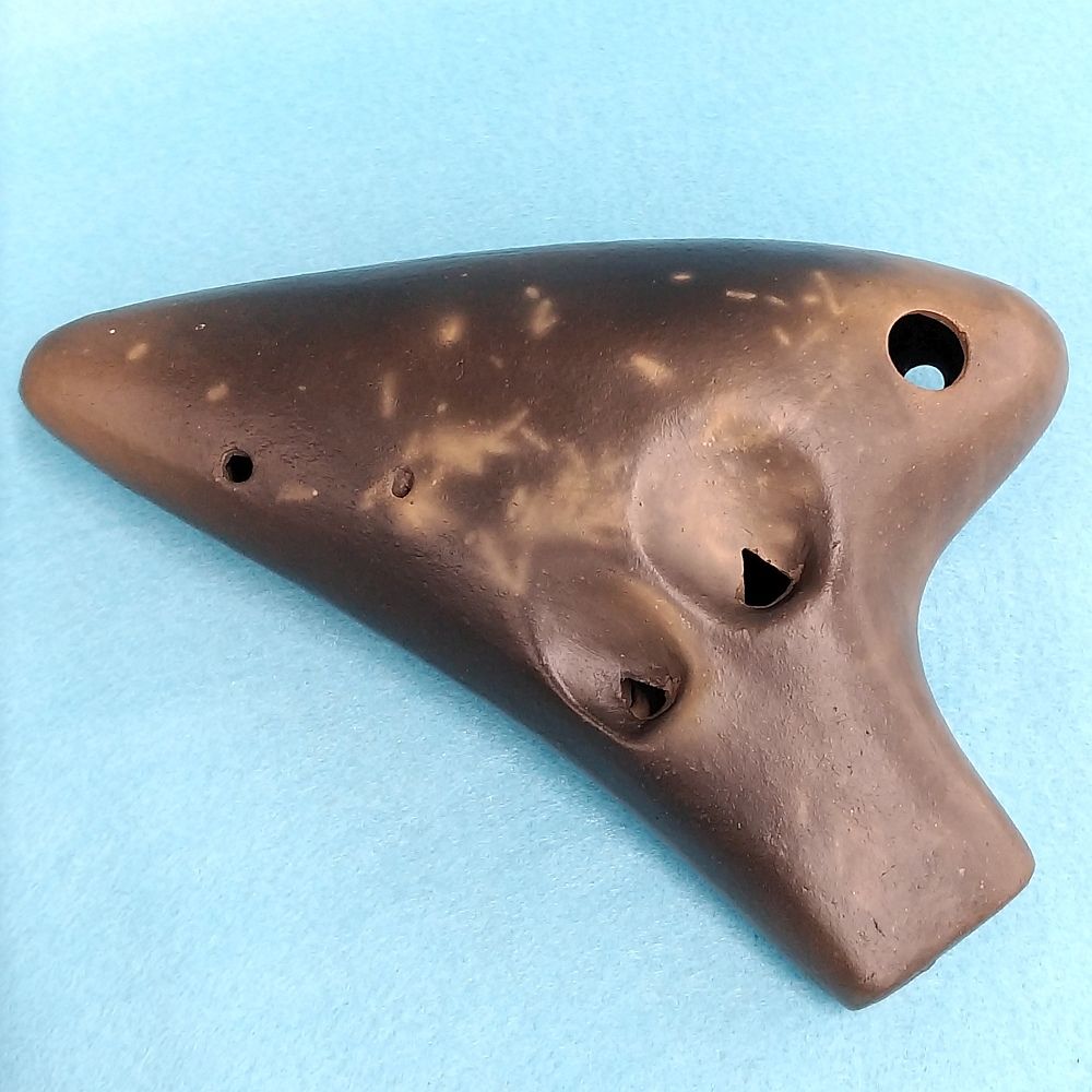 ティアーモ オカリナ アルトC ダブル管 黒陶シリーズ合奏モデル