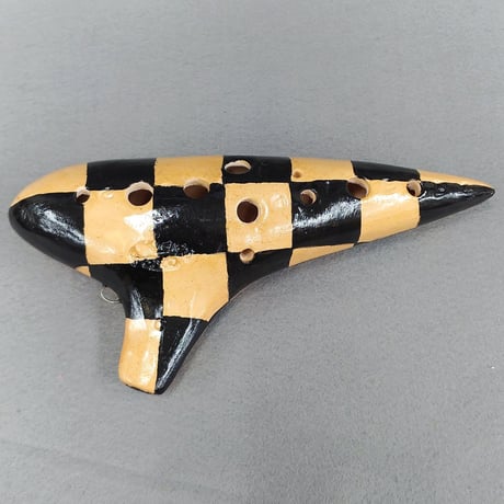 アケタ オカリナ アルトC シングル管 市松模様 Rモデル RT-5C-I