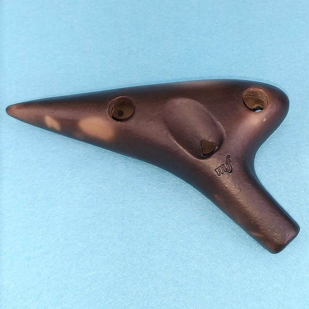 ティアーモ　オカリナ　ソプラノG管　黒陶モデル(メゾフォルテ)　ケース付き ティアーモ オカリナ ソプラノG シングル管 黒陶シリーズmf