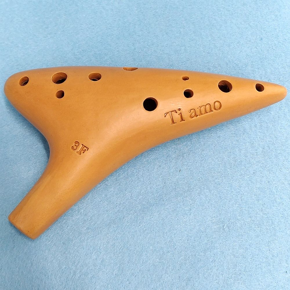 ティアーモ　イタリアーナ　オカリナ　笛　I 3F ソプラノF 楽器　Ti amo ティアーモ オカリナ ソプラノF シングル管 黒陶シリーズ合奏モデル 3F