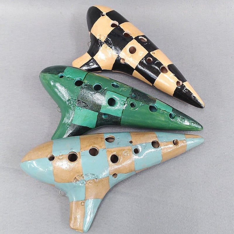 アケタ オカリナ アルトC シングル管 市松模様 Rモデル RT-5C-I アケタ オカリナ アルトC シングル管 市松模様 Rモデル RT-5C-I