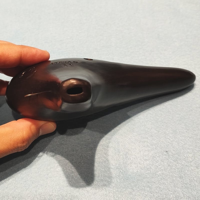ポポロ オカリナ アルトC シングル管 コンチェルト 黒陶/赤土 ポポロ オカリナ アルトC シングル管 コンチェルト 黒陶/赤土