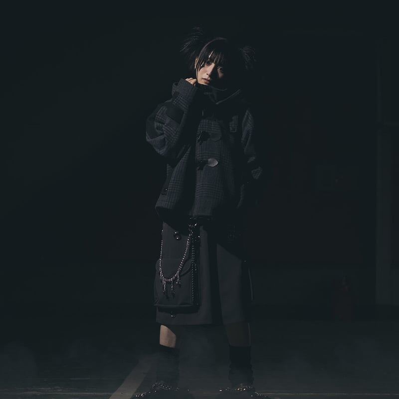 ☆kmrii デニムダッフルコート マグノリア柄☆ モラトリアムショートダッフルコート(チェック) | killremote