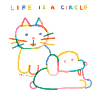 Illustration Print "LIFE IS A CIRCLE"