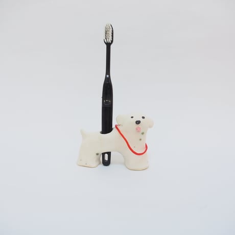 ペン立て・オブジェ・White Doggy