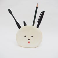ペン立て｜White Bichon & Black Poodle