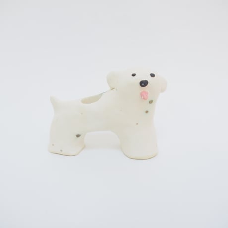 ペン立て・オブジェ・White Doggy