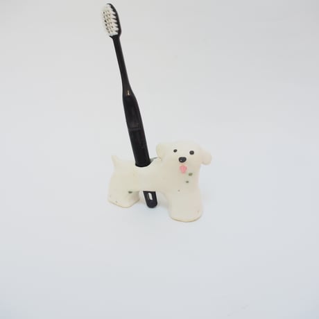 ペン立て・オブジェ・White Doggy