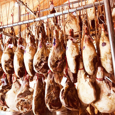 Jambon de HIMEKI：長野県  パレタ（前足）食べ比べ 「千代幻豚・信州黒豚」のパレタ原木切り出しスライス40gづつ