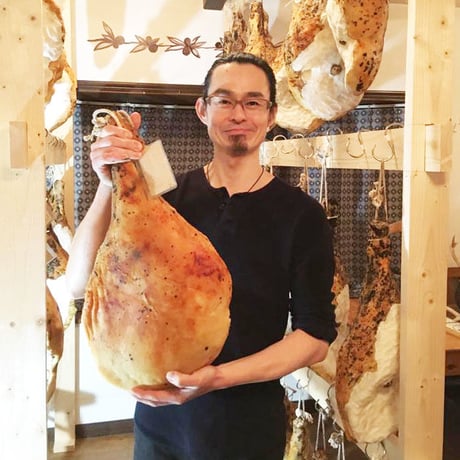プロシュッテリア・モリモト:山梨県　「プロシュット・ディ・ヤツガタケ」スライス+絶品「乳酸菌クリスタルポークのパテ・ド・カンパーニュ」 クール便でのお届け