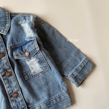 【即納】damage denim jk