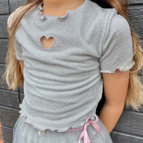 【即納】glitter heart tops