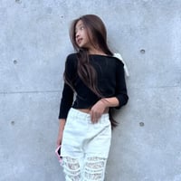 【即納】lace oneshoulder tops