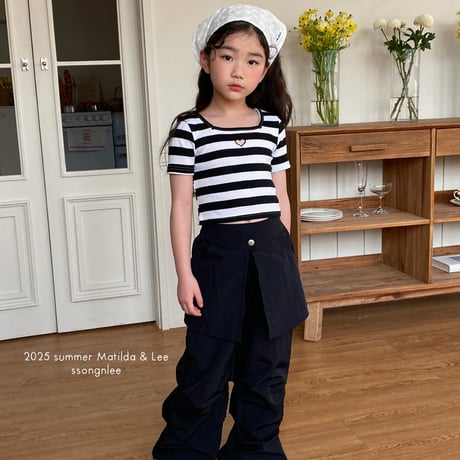 【即納】ML heart border tee