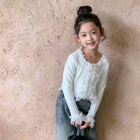 【即納】lace frill tops