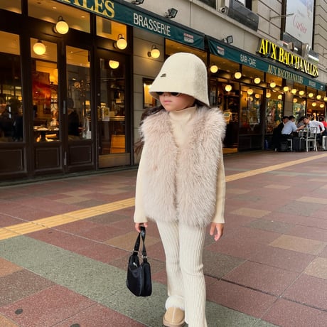 【即納】fake fur vest