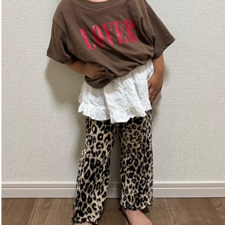 【即納】leopard pleats flare pt