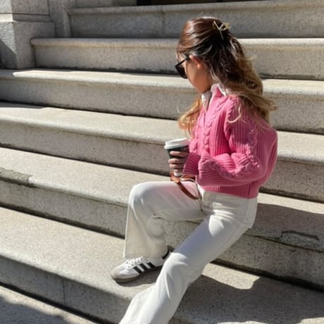 【即納】shirt cable knit