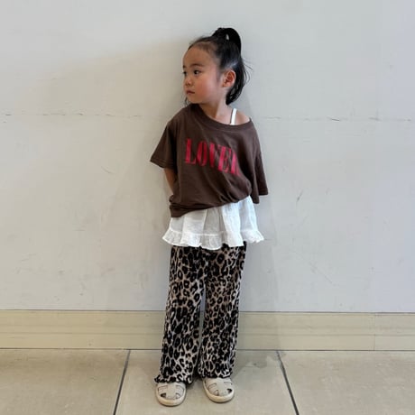 【即納】leopard pleats flare pt