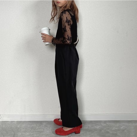 【即納】lace sheer tops