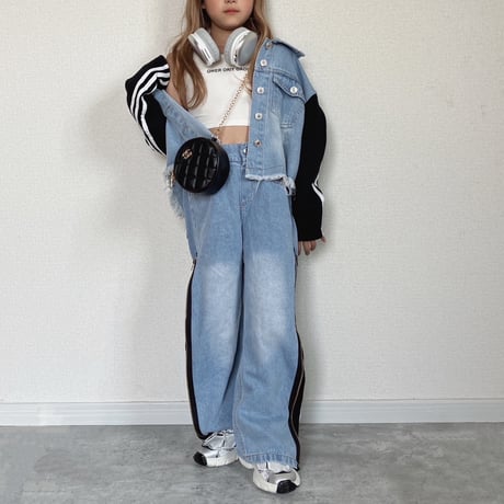 【予約】line denim setup