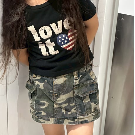 【即納】love it cropped tee