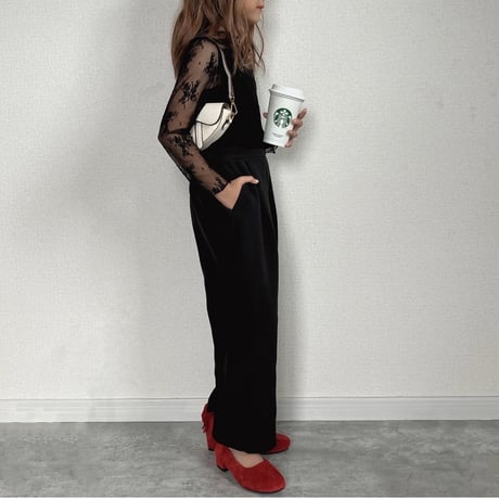 【即納】lace sheer tops