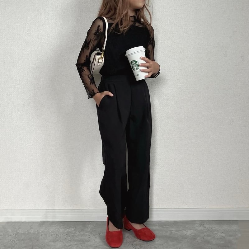 即納】lace sheer tops | nicoa