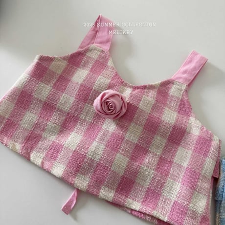 【予約】MK check ribbon vest