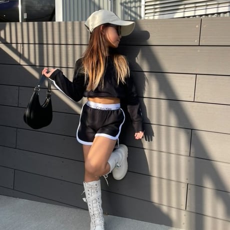 【即納】line tops × short pt set