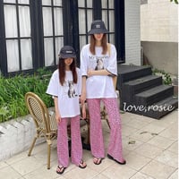 【即納】pink leopard pleats pt