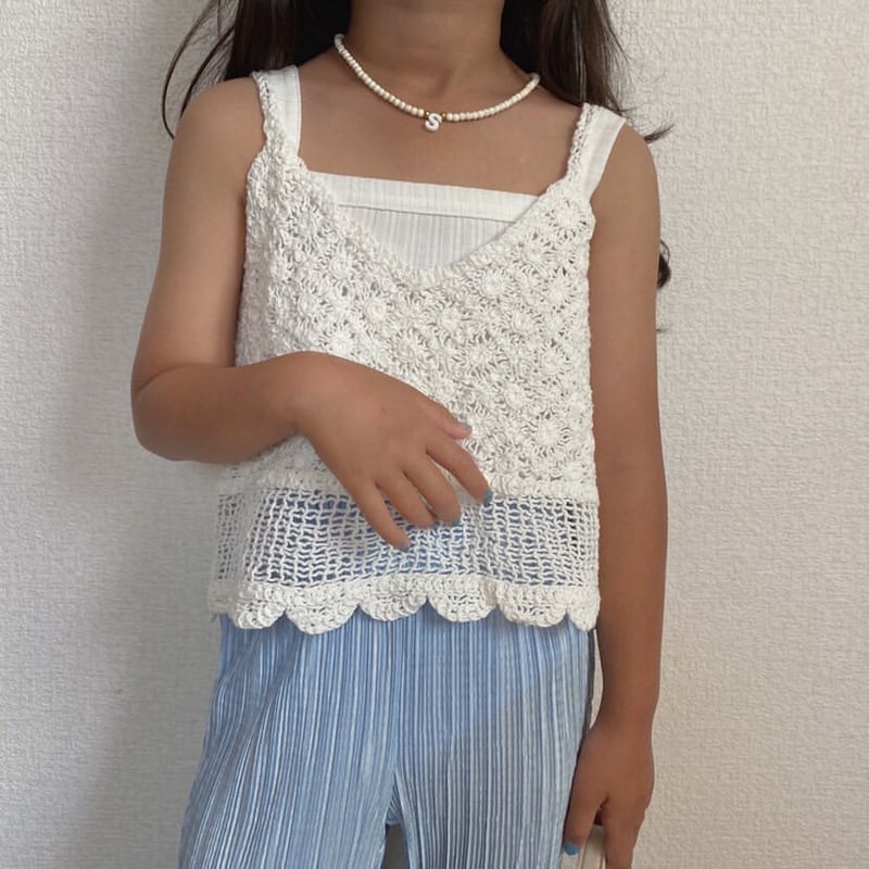 即納】crochet bustier tops | nicoa