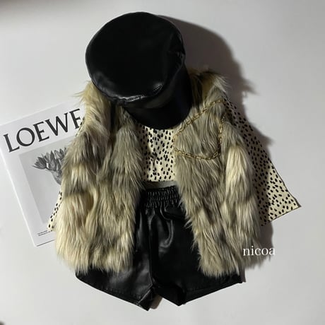 【予約】cafelatte fur vest