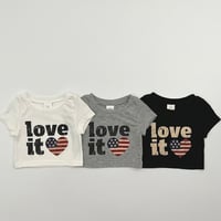 【即納】love it cropped tee