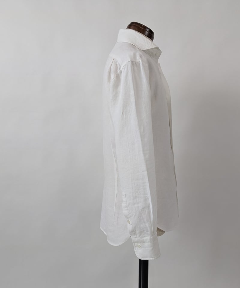 Japan linen shirt 【white】≪Factory line≫ | Jimba's