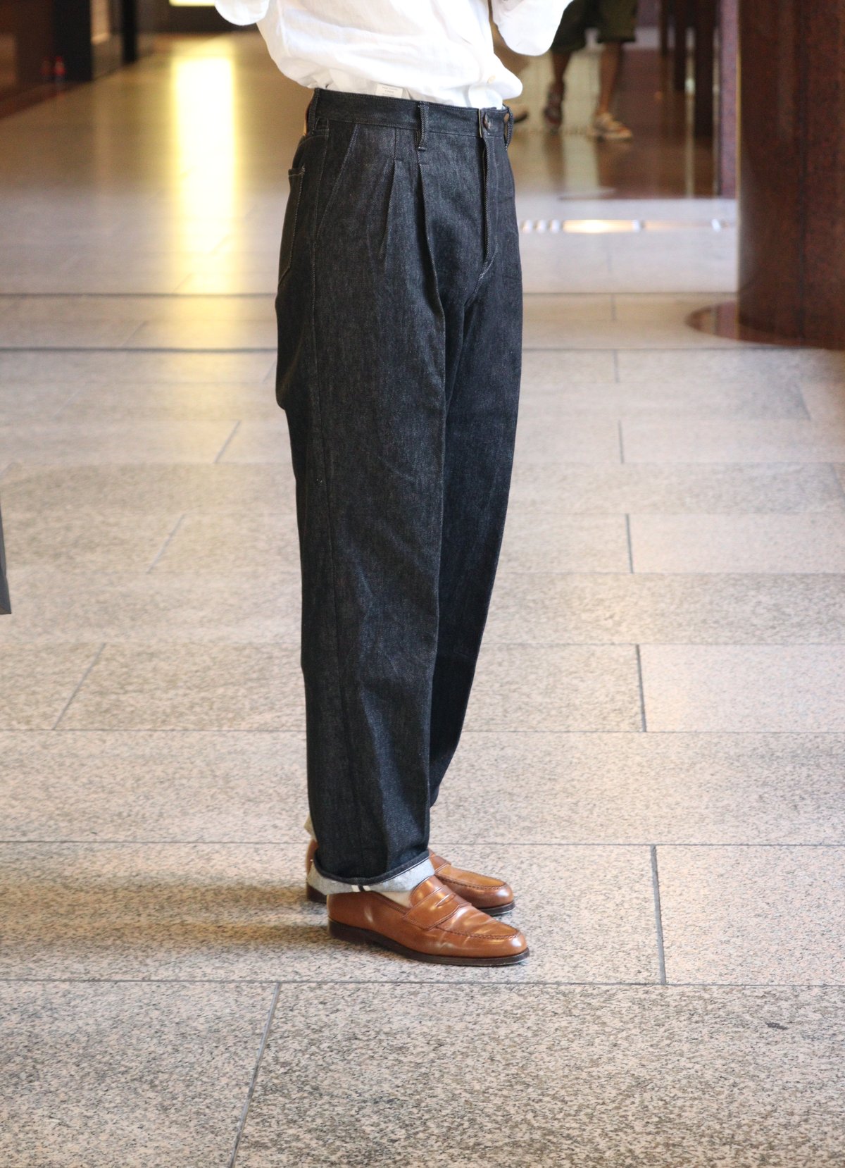 Black denim13oz【tailored wide straight】 | Jimba's Black denim13oz【tailored wide straight】 | Jimba's