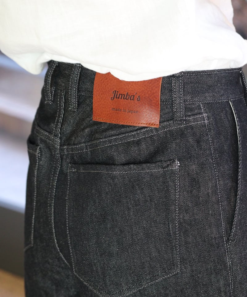 tailored wide straight【Black denim13oz】≪atrie l