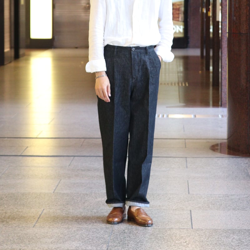 Black denim13oz【tailored wide straight】 | Jimba's Black denim13oz【tailored wide straight】 | Jimba's