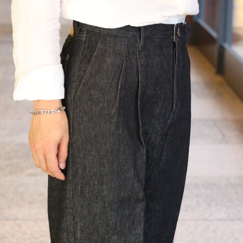 Black denim13oz【tailored wide straight】 | Jimba's Black denim13oz【tailored wide straight】 | Jimba's
