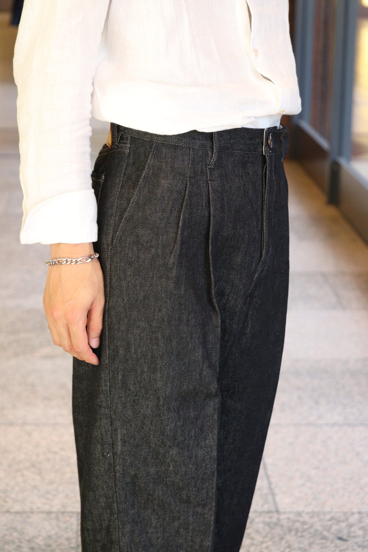 Black denim13oz【tailored wide straight】 | Jimba's Black denim13oz【tailored wide straight】 | Jimba's