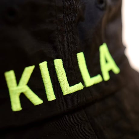 KILLA EMBROIDERY BUCKET HAT LIME GREEN