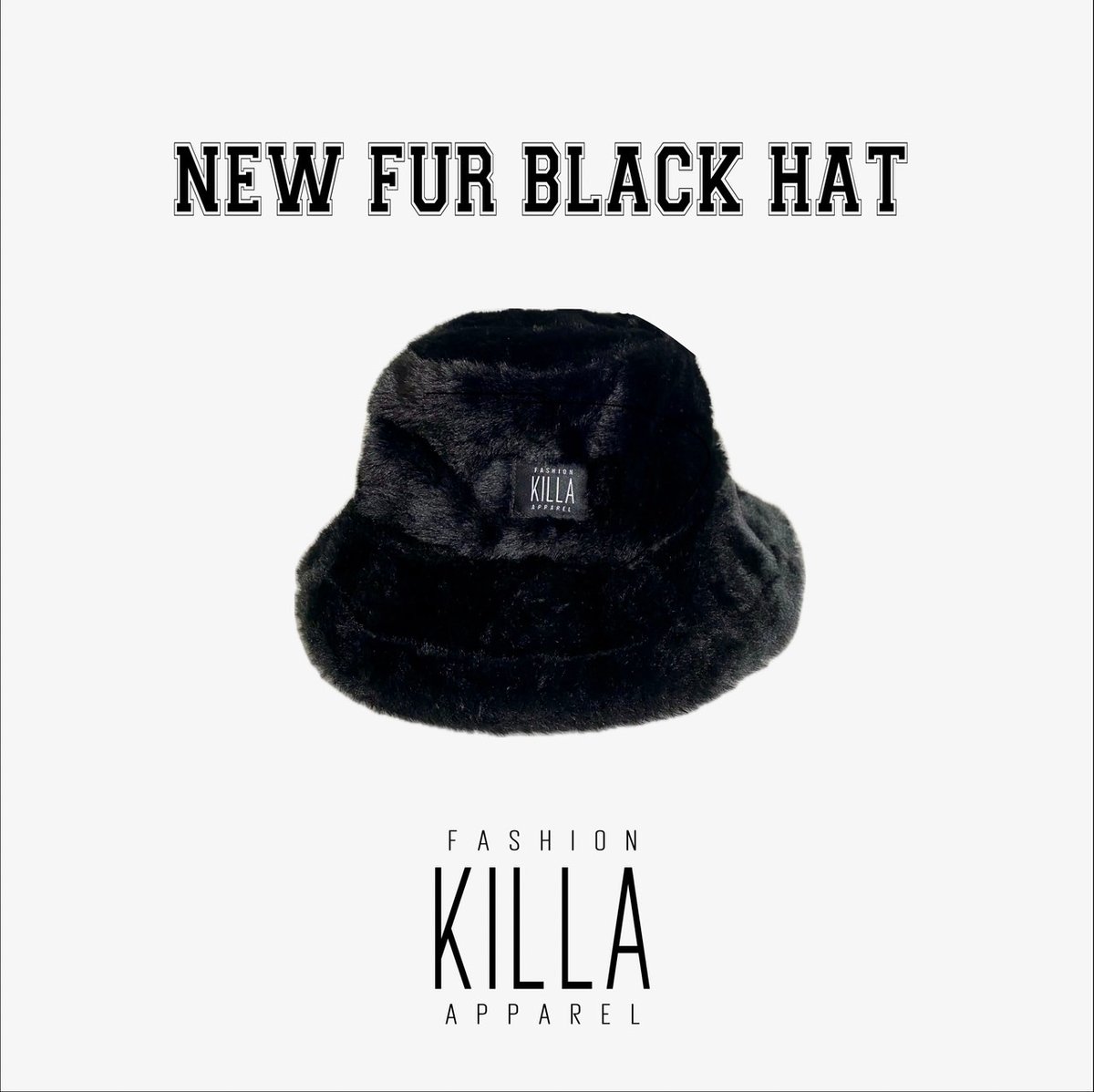 NEW FUR BLACK HAT | Fashion KILLA Apparel