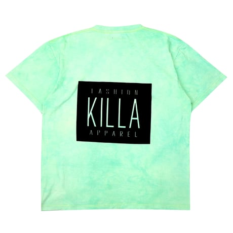 NEW ESSENTIAL BOX LOGO S/S TEE TIE DYE LIME GREEN