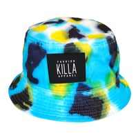 NEW RUBBER BOX LOGO  TIE-DYE BUCKET HATC