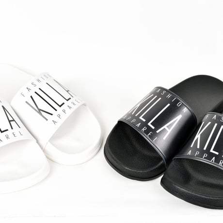 NEW ESSENTIAL LOGO SLIDER SANDALS WHITE