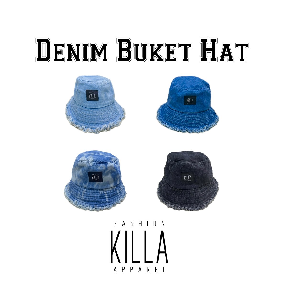 DENIM BUCKET HAT | Fashion KILLA Apparel