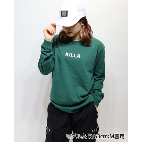NEW ESSENTIAL LOGO L/S TEE GREEN