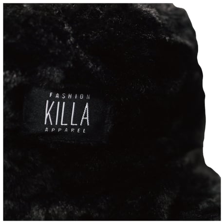 KILLA FUR BUCKET HAT  BLACK