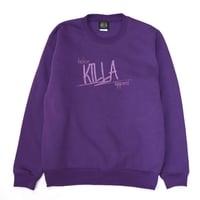 STYLISH LOGO SWAET CREW PURPLE