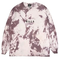NEW ESSENTIAL BOX LOGO L/S TEE TIE DYE PURPLE